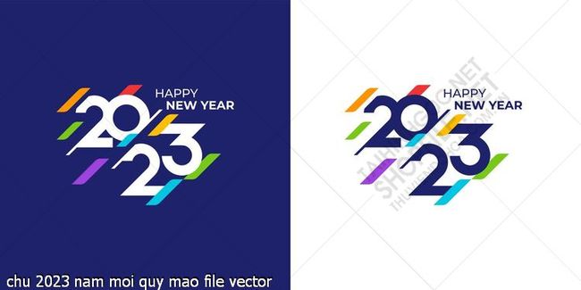 chu 2023 nam moi quy mao file vector